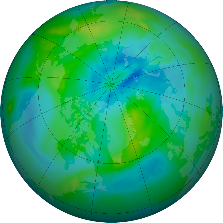 Arctic ozone map for 14 September 2013